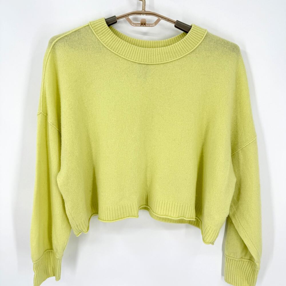 Anthropologie The Goldie Cashmere L/S Sweater Oversize Celdon Green Size XL